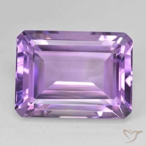 24.08ct Naturel Violet intense Améthyste, Taille émeraude, VVS-VS