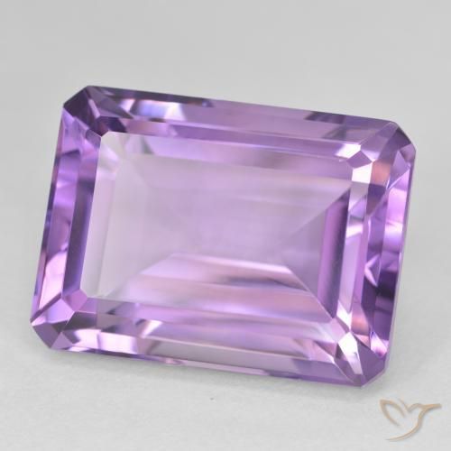 Améthyste Violet intense naturelle Octogone / coupe Émeraude, 24.08 ct, VVS-VS