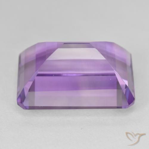 Améthyste Violet intense naturelle Octogone / coupe Émeraude, 24.08 ct, VVS-VS