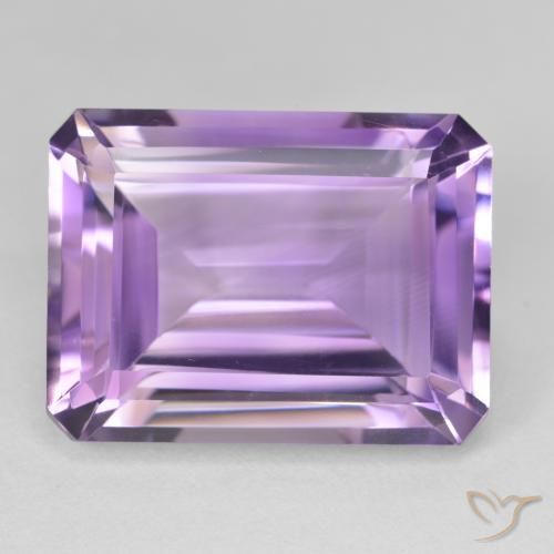 22.65ct Naturel Violet violacé Améthyste, Taille émeraude, VVS-VS