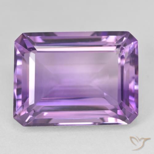 23.68ct Naturel Violet violacé Améthyste, Taille émeraude, VVS