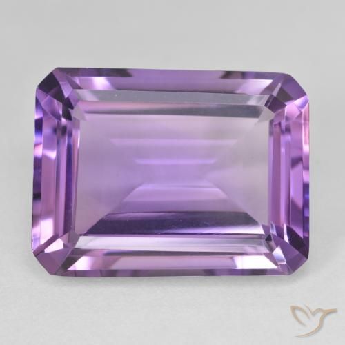 21.16ct Naturel Violet Rosâtre Améthyste, Taille émeraude, VVS