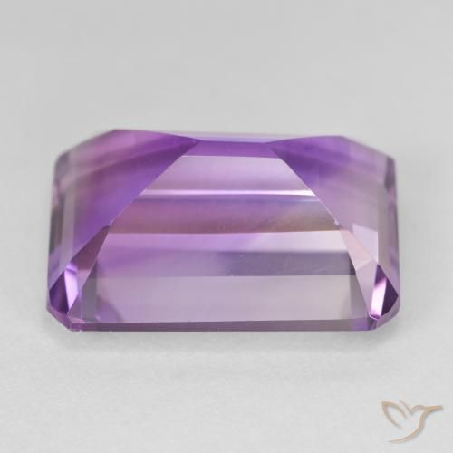 Améthyste Violet Rosâtre naturelle Octogone / coupe Émeraude, 21.16 ct, VVS