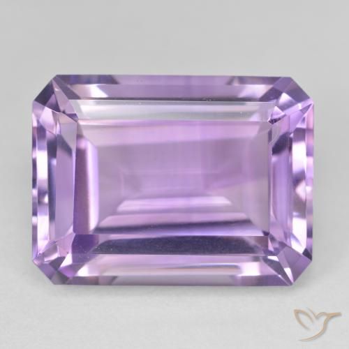 23.50ct Naturel Violet Rosâtre Améthyste, Taille émeraude, VVS