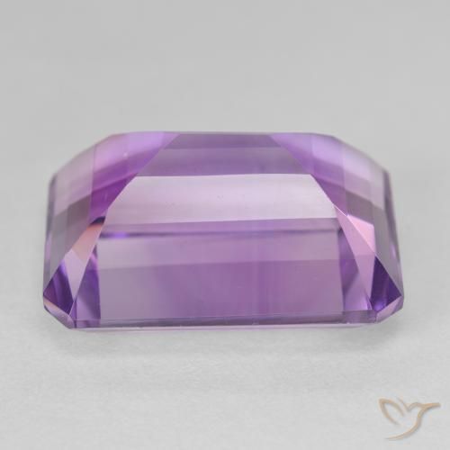 Améthyste Violet Rosâtre naturelle Octogone / coupe Émeraude, 23.50 ct, VVS