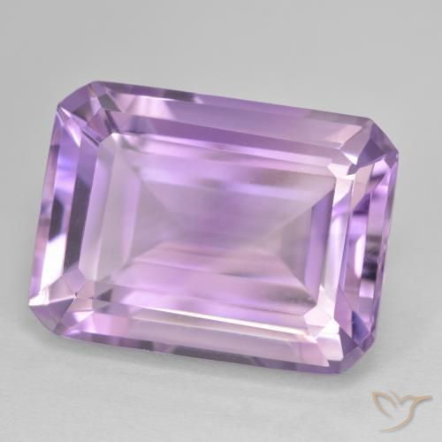 Améthyste Medium Light Purplish-Violet naturelle Octogone / coupe Émeraude, 24.01 ct, VVS
