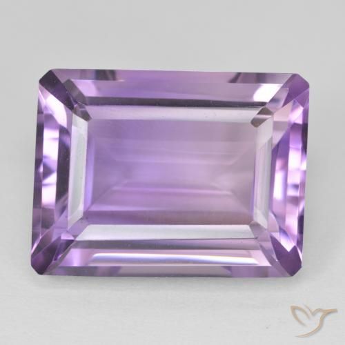 22.54ct Naturel Medium Light Purplish-Violet Améthyste, Taille émeraude, VVS