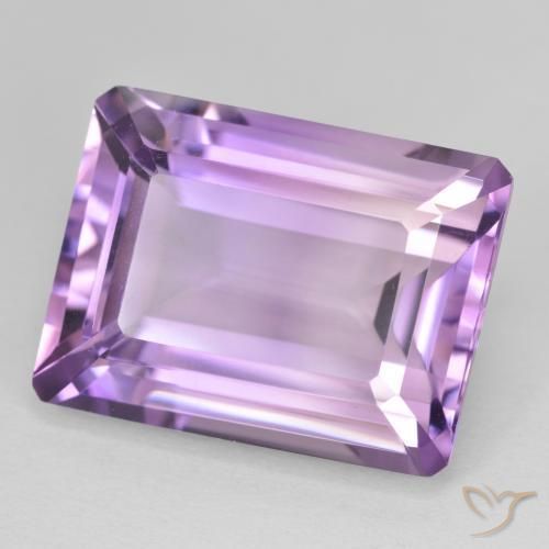 Améthyste Medium Light Purplish-Violet naturelle Octogone / coupe Émeraude, 22.54 ct, VVS