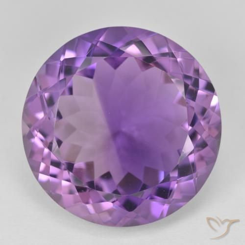 24.55ct Naturel Violet moyen Améthyste, Tour, VVS