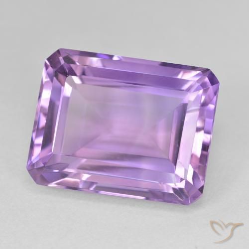 Améthyste Violet iris profond naturelle Octogone / coupe Émeraude, 18.88 ct, VVS-VS