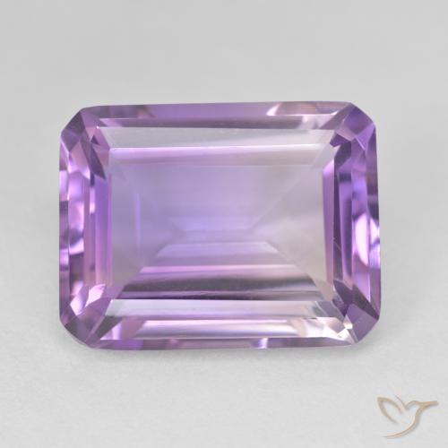 16.89ct Naturel Violet moyen Améthyste, Taille émeraude, VVS-VS