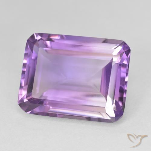 Améthyste Violet moyen naturelle Octogone / coupe Émeraude, 16.89 ct, VVS-VS