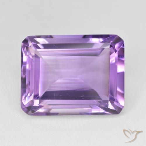 17.75ct Naturel Violet moyen Améthyste, Taille émeraude, VVS-VS