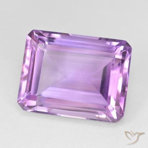 Améthyste Violet rose moyen naturelle Octogone / coupe Émeraude, 19.33 ct, VVS-VS