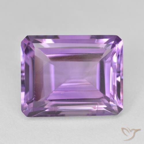 17.40ct Naturel Violet vif Améthyste, Taille émeraude, VVS