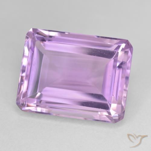 Améthyste Violet Rosâtre naturelle Octogone / coupe Émeraude, 19.78 ct, VVS-VS