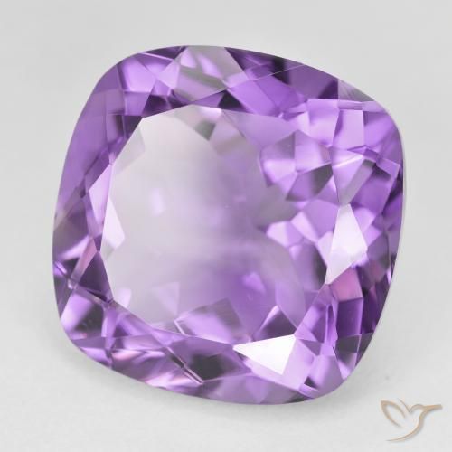 Améthyste Violet vif naturelle Coussin, 23.74 ct, VVS