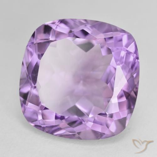 Améthyste Violet moyen naturelle Coussin, 22.37 ct, VVS