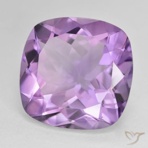 Améthyste Violet moyen naturelle Coussin, 19.07 ct, VVS