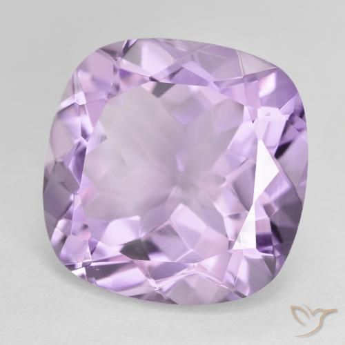 Améthyste Violet rosâtre léger naturelle Coussin, 20.37 ct, VVS