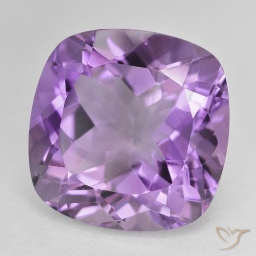 Améthyste Violet moyen naturelle Coussin, 22.72 ct, VVS