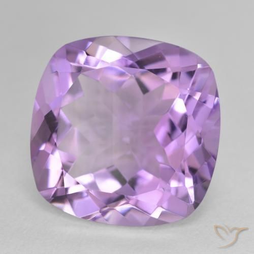 Améthyste Violet Iris naturelle Coussin, 12.11 ct, VVS