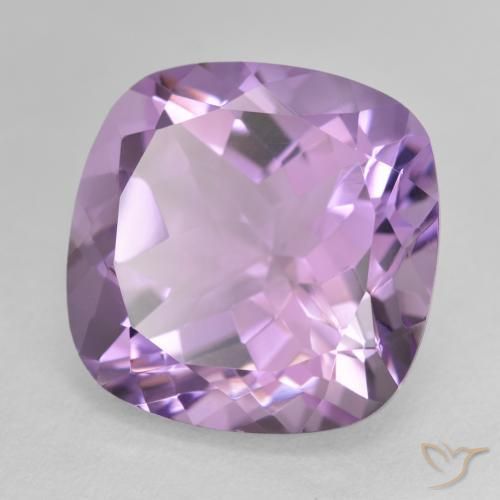 Améthyste Violet moyen naturelle Coussin, 12.45 ct, VVS