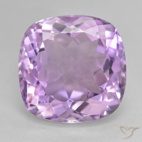 14.24ct Naturel Violet Rosâtre Améthyste, Coussin, VVS