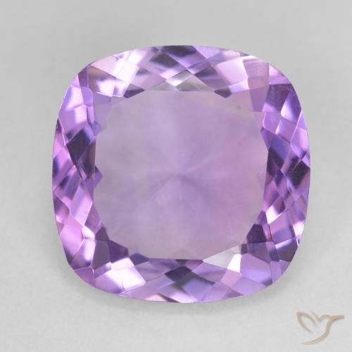 Améthyste Violet moyen naturelle Coussin, 10.76 ct, VVS