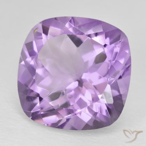 Améthyste Violet moyen naturelle Coussin, 12.55 ct, VS