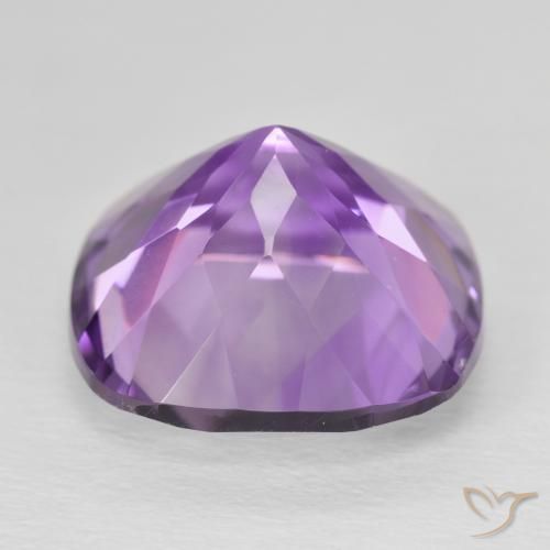 Améthyste Violet moyen naturelle Coussin, 12.55 ct, VS