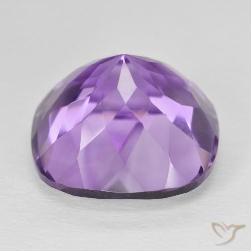 Améthyste Violet Rosâtre naturelle Coussin, 13.55 ct, VVS