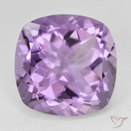 Améthyste Violet rose moyen naturelle Coussin, 12.25 ct, VVS