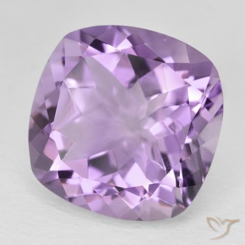 Améthyste Violet rose moyen naturelle Coussin, 12.25 ct, VVS