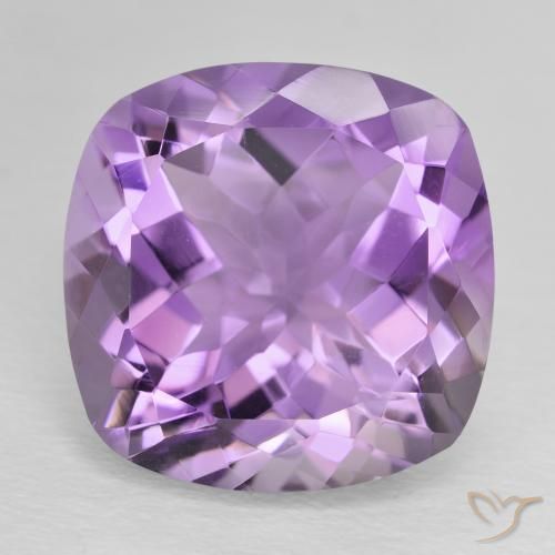 12.69ct Naturel Violet rose moyen Améthyste, Coussin, VVS
