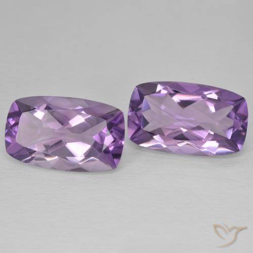 Shop natural 11.98ct Medium Light Purplish-Violet Améthyste gems, Coussin, from Brésil at GemSelect. In stock, global shipping!