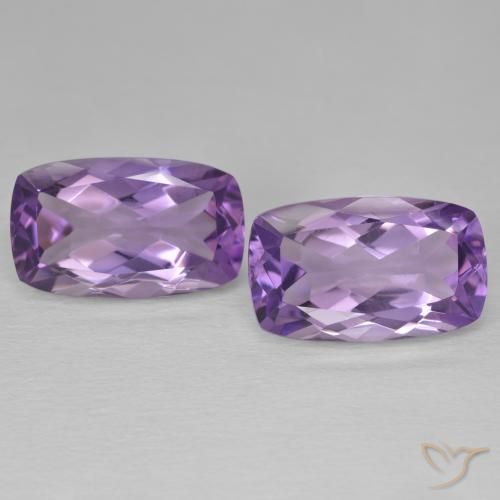 12.80ctw Naturel Medium Light Purplish-Violet Améthyste, Coussin, VVS