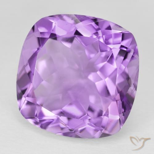 Améthyste Pourpre violacé moyen naturelle Coussin, 21.72 ct, VVS-VS