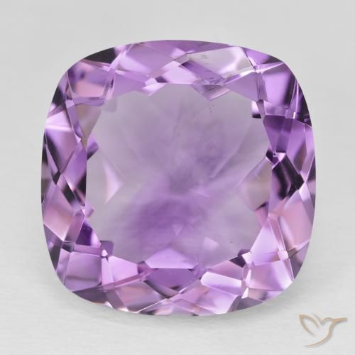 20.53ct Naturel Medium Light Purplish-Violet Améthyste, Coussin, VS