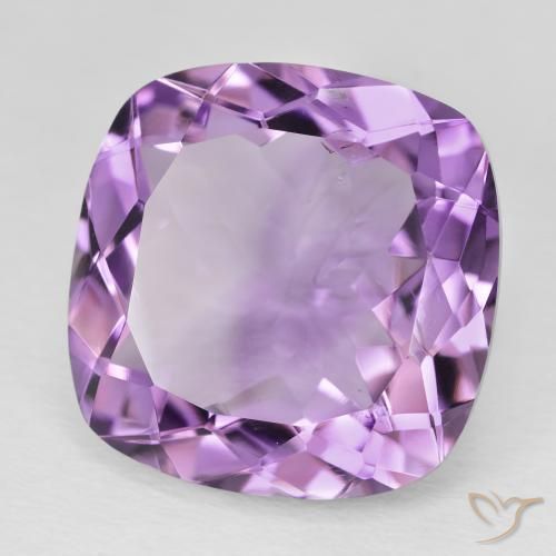 Améthyste Medium Light Purplish-Violet naturelle Coussin, 20.53 ct, VS