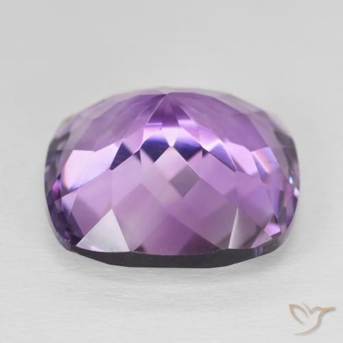 Améthyste Medium Light Purplish-Violet naturelle Coussin, 20.53 ct, VS