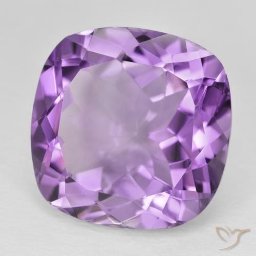 Améthyste Pourpre violacé moyen naturelle Coussin, 21.46 ct, VVS