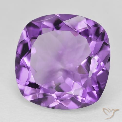 Améthyste Pourpre violacé moyen naturelle Coussin, 19.52 ct, VS