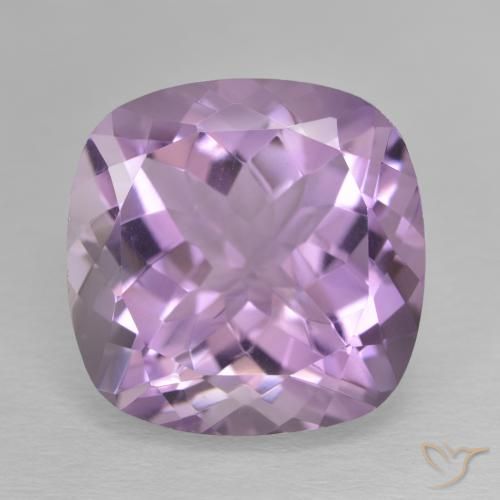 13.09ct Naturel Violet rose moyen Améthyste, Coussin, VVS