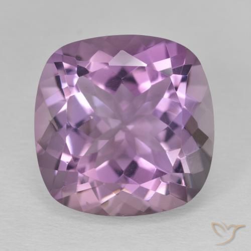 12.41ct Naturel Violet Rosâtre Améthyste, Coussin, VVS