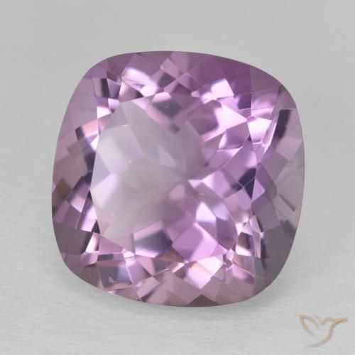 Améthyste Violet Rosâtre naturelle Coussin, 12.41 ct, VVS
