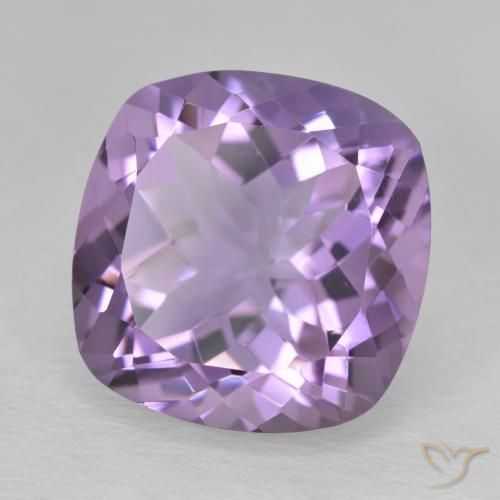 Améthyste Violet moyen naturelle Coussin, 12.47 ct, VVS