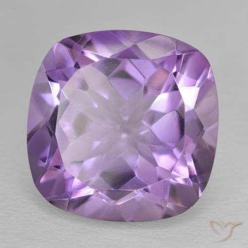 Améthyste Violet moyen naturelle Coussin, 15.12 ct, VVS