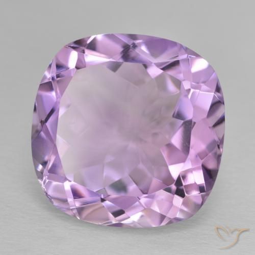 Améthyste Violet Rosâtre naturelle Coussin, 13.67 ct, VVS
