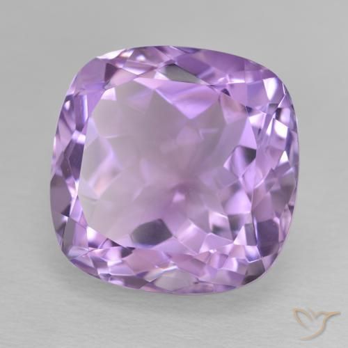 Améthyste Violet moyen naturelle Coussin, 13.81 ct, VVS